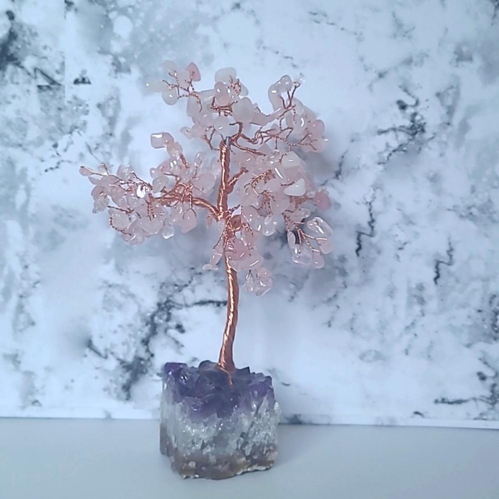 Rose Quartz wire tree